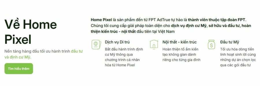 Home Pixel giải pháp toàn diện cho định cư Mỹ